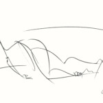 Frau liegend auf Couch, Entspannung, chill, Illustration